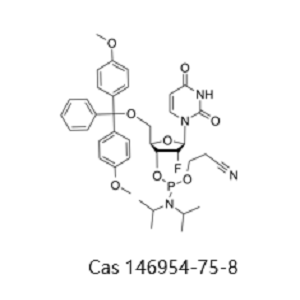 5'-O-(4,4-二甲氧基三苯甲基)-2'-脱氧-2'-氟尿苷-3'-(2-氰基乙基-N,N-二异丙基)亚磷酰胺,5'-O-(4,4-Dimethoxytrityl)-2'-deoxy-2'-fluorouridine-3'-(2-cyanoethyl-N,N-diisopropyl)phosphoramidite