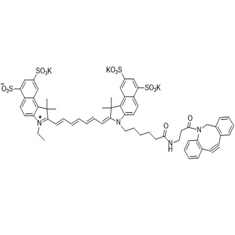 磺酸基-花青素Cy7.5 二苯并环辛炔,Sulfo-Cyanine7.5 DBCO;Sulfo-Cy7.5 DBCO