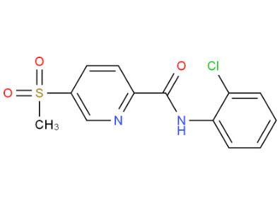 N-(2-氯苯基)-5-(甲磺酰基)-2-吡啶甲酰胺,N-(2-chlorophenyl)-5-(methylsulfonyl)picolinamide;