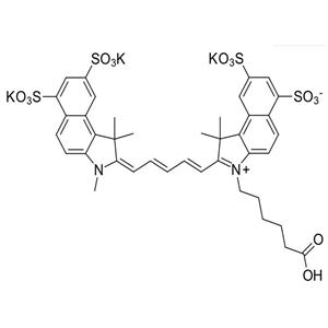 Sulfo-Cyanine5.5 COOH，2183440-68-6，磺酸基花青素CY5.5羧基