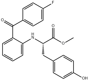 2-[2-(4-FLUORO-BENZOYL)-PHENYLAMINO]-3-(4-HYDROXY-PHENYL)-PROPIONIC ACID METHYL ESTER,2-[2-(4-Fluoro-benzoyl)-phenylamino]-3-(4-hydroxy-phenyl)-propionic acid methyl ester