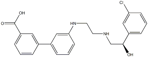 SOLABEGRON;GW 427353B,3'-[(2-{[2-(3-chlorophenyl)-2-hydroxyethyl]aMino}ethyl)aMino]biphenyl-3-carboxylic acid hydrochloride