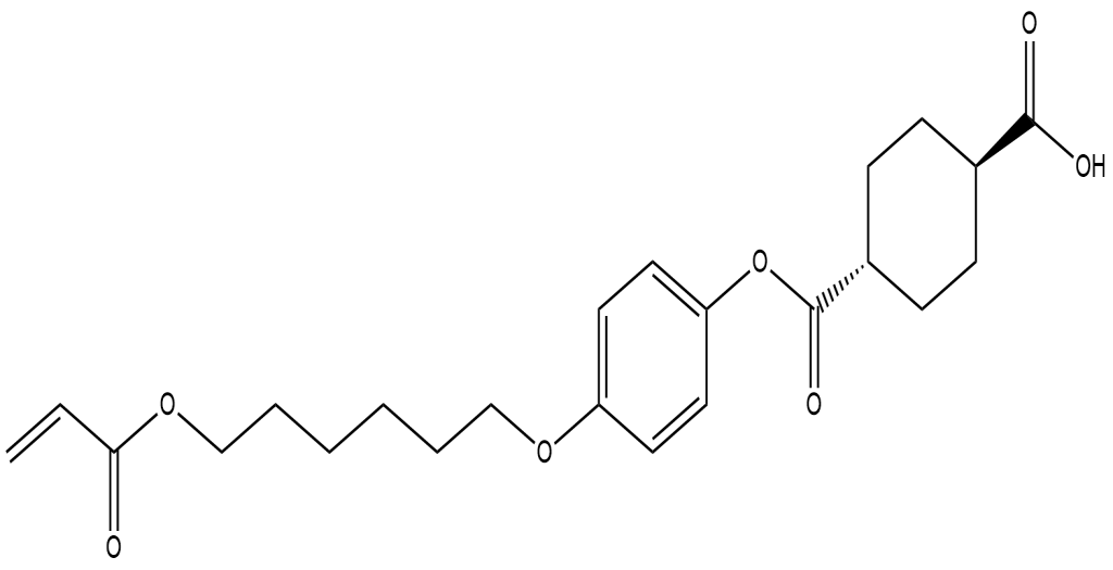 反式-4-[4-(6-丙烯酰氧基己氧基)苯氧基羰基]环己烷羧酸,4-{[6-(Acryloyloxy)Hexyl]Oxy} Phenyl Hydrogen Trans-Cyclohexane-1,4-Dicarboxylate