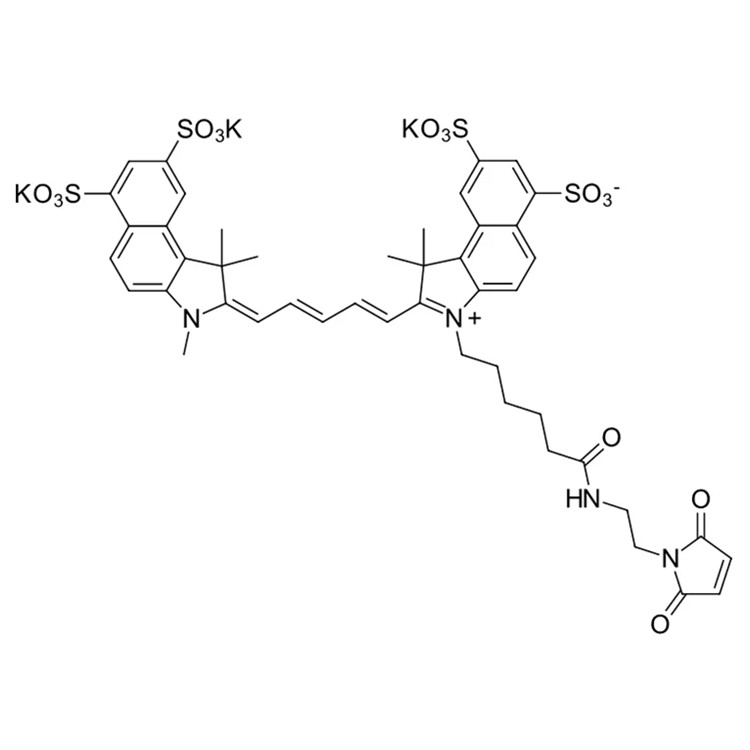 磺酸Cyanine5.5标记马来酰亚胺,Sulfo-Cyanine5.5 maleimide;Sulfo-Cy5.5 maleimide;Sulfo-Cy5.5 Mal