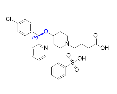 贝他斯汀杂质01,(R)-4-(4-((4-chlorophenyl)(pyridin-2-yl)methoxy)piperidin-1-yl)butanoic acid compound with benzenesulfonic acid (1:1)