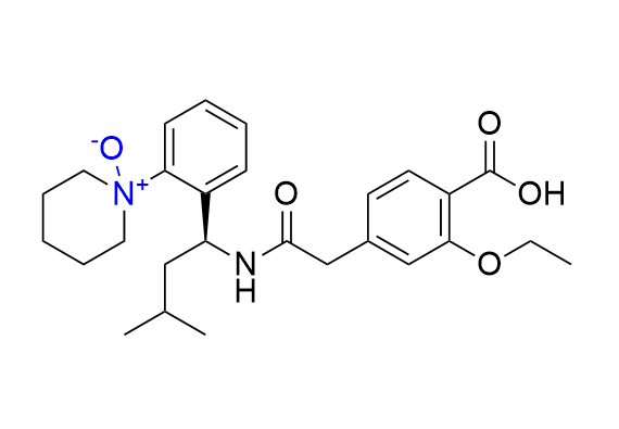 瑞格列奈雜質(zhì)08,(S)-1-(2-(1-(2-(4-carboxy-3-ethoxyphenyl)acetamido)-3-methylbutyl)phenyl)piperidine 1-oxide