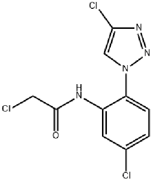 1-（2-氯乙酰胺基-4-氯苯基）-4-氯-1,2,3-三氮唑,Acetamide, 2-chloro-N-[5-chloro-2-(4-chloro-1H-1,2,3-triazol-1-yl)phenyl]-