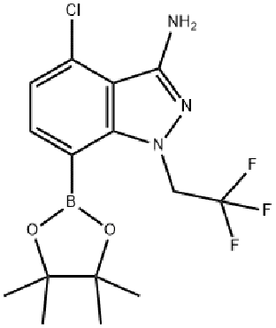 4-氯-7-(4,4,5,5-四甲基-1,3,2-二氧杂硼烷-2-基)-1-(2,2,2-三氟乙基)-1H-吲唑-3-胺,1H-Indazol-3-amine, 4-chloro-7-(4,4,5,5-tetramethyl-1,3,2-dioxaborolan-2-yl)-1-(2,2,2-trifluoroethyl)-