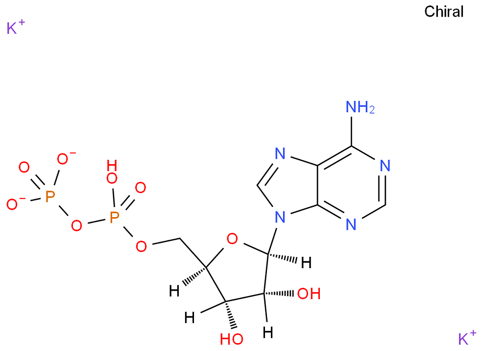 腺苷-5'-二磷酸二钾盐;5-二磷酸腺苷二钾盐; 二磷酸腺苷二钾盐,Adenosine 5’-diphosphate dipotassium salt; ADP-K2; 5'-ADP-K2