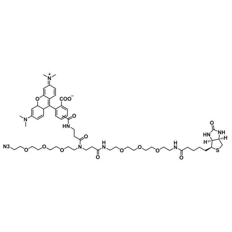 四甲基罗丹明-叠氮-聚乙二醇-生物素,TAMRA-Azide-PEG-Biotin