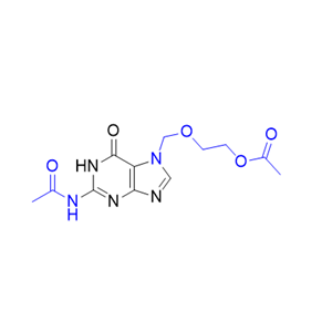 阿昔洛韦杂质10,2-[[2-(acetylamino)-6-oxo-1,6-dihydro-7H-purin-7- yl]methoxy]ethyl acetate