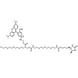 四甲基罗丹明-叠氮-聚乙二醇-去硫酶,TAMRA-Azide-PEG-Desthiobiotin