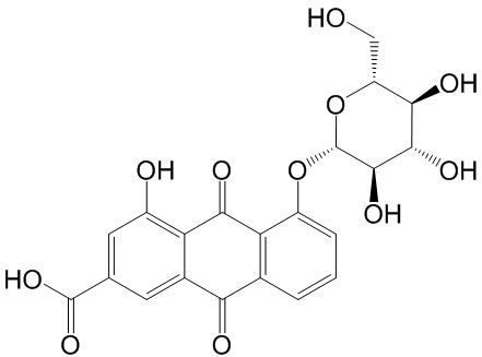 大黄酸-8-O-葡萄糖苷,Rhein-8-O-β-D-glucopyranoside