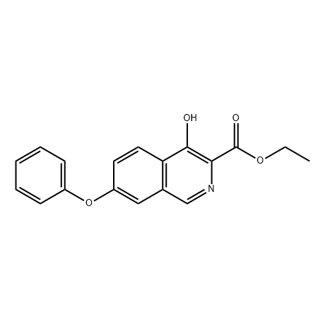 4-羟基-7-苯氧基异喹啉-3-甲酸乙酯,ethyl 4-hydroxy-7-phenoxyisoquinoline-3-carboxylate