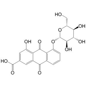 大黄酸-8-O-葡萄糖苷,Rhein-8-O-β-D-glucopyranoside