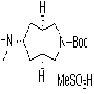 (3AR,5S,6AS)-5-(甲基氨基)六氢环戊烷并[C]吡咯-2(1H)-甲酸 叔丁酯, 甲磺酸