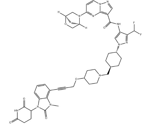 Pyrazolo[1,5-a]pyrimidine-3-carboxamide, N-[3-(difluoromethyl)-1-[trans-4-[[4-[[3-[1-(2,6-dioxo-3-pi