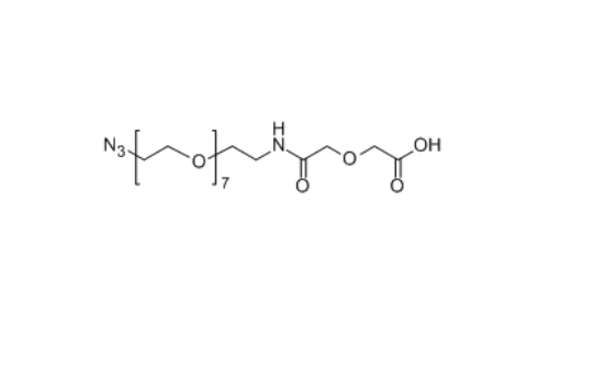 O-(2-疊氮基)-O-[2-(二羥乙酰基-氨基)乙基]六聚乙二醇,2-((Azido-PEG7-carbamoyl)methoxy)acetic acid