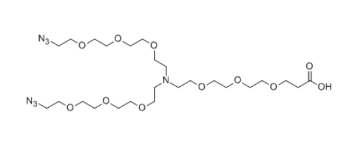 N-(acid-PEG)-N-bis(PEG-azide)