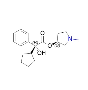 格隆溴铵杂质34,(S)-1-methylpyrrolidin-3-yl (R)-2-cyclopentyl-2-hydroxy- 2-phenylacetate