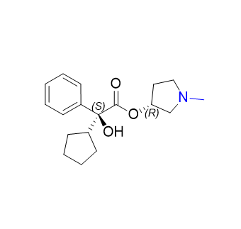 格隆溴铵杂质33,(R)-1-methylpyrrolidin-3-yl (S)-2-cyclopentyl-2-hydroxy- 2-phenylacetate