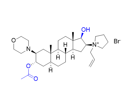 罗库溴铵杂质04,1-[3α-acetoxy-17β-hydroxy-2β-(morpholin-4-yl)-5α- androstan-16β-yl]-1-(prop-2-enyl)pyrrolidinium bromide