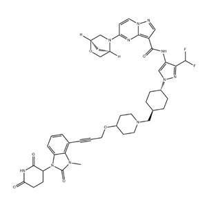 Pyrazolo[1,5-a]pyrimidine-3-carboxamide, N-[3-(difluoromethyl)-1-[trans-4-[[4-[[3-[1-(2,6-dioxo-3-pi