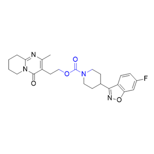 利培酮杂质06,2-[2-methyl-4-oxo-6,7,8,9-tetrahydro-4H-pyrido[1,2- a]pyrimidin-3-yl]ethyl 4-(6-fluoro-1,2-benzisoxazol-3- yl)piperidin-1-carboxylate