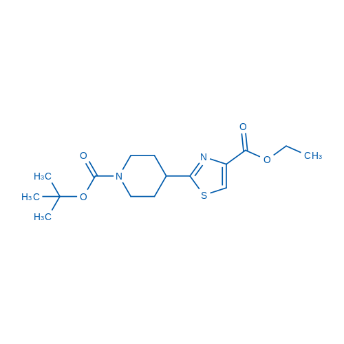 Ethyl 2-(1-(tert-butoxycarbonyl)piperidin-4-yl)thiazole-4-carboxylate,Ethyl 2-(1-(tert-butoxycarbonyl)piperidin-4-yl)thiazole-4-carboxylate