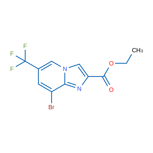 ethyl 8-bromo-6-(trifluoromethyl)imidazo[1,2-a]pyridine-2-carboxylate,ethyl 8-bromo-6-(trifluoromethyl)imidazo[1,2-a]pyridine-2-carboxylate