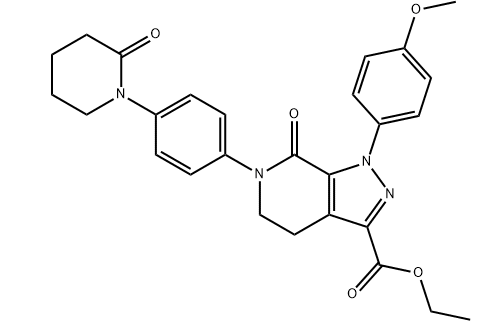 1-(4-甲氧基苯基)-7-氧代-6-[4-(2-氧代哌啶-1-基)苯基]-4,5,6,7-四氢-1H-吡唑并[3,4-C]吡啶-3-羧酸乙酯,1-(4-Methoxyphenyl)-7-oxo-6-[4-(2-oxopiperidin-1-yl)phenyl]-4,5,6,7-tetrahydro-1H-pyrazolo[3,4-c]pyridine-3-carboxylic acid ethyl ester