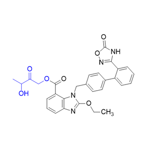 美阿沙坦钾杂质07,3-3-hydroxy-2-oxobutyl 2-ethoxy-1-((2