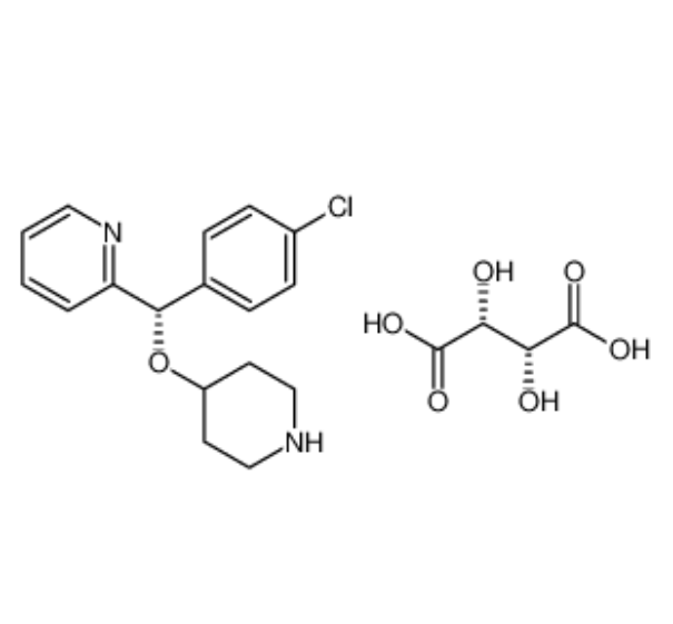 2-[(S)-(4-氯苯基)(4-哌啶基氧基)甲基]吡啶 (2R,3R)-2,3-二羟基丁二酸盐,2-[(S)-(4-chlorophenyl)(4-piperidinyloxy)Methyl]-pyridine L-tartrate (For Bepotastine)