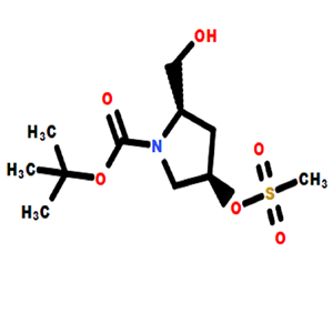 叔-丁基 (2S,4R)-2-(羟甲基)-4-(甲磺氧基)吡咯烷-1-甲酸基酯