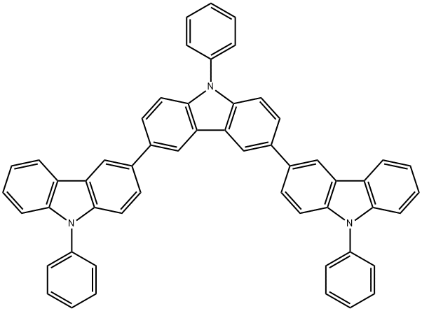 3,6-双(9-苯基-9H-咔唑-3-基)-9-苯基-9H-咔唑,3,3':6',3''-Ter-9H-carbazole, 9,9',9''-triphenyl-