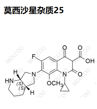 莫西沙星杂质25,1-cyclopropyl-6-fluoro-7-((4aS,7aS)-hexahydro-1H-pyrrolo[3,4-b]pyridin-6(2H)-yl)-8-methoxy-2,4-dioxo-1,2,3,4-tetrahydroquinoline-3-carboxylic acid