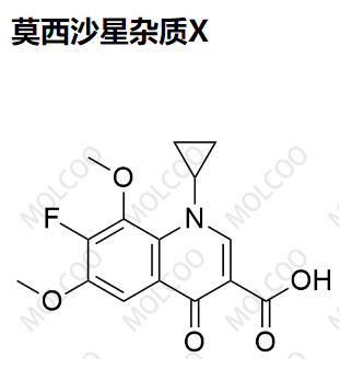 莫西沙星杂质X,1-cyclopropyl-7-fluoro-6,8-dimethoxy-4-oxo-1,4-dihydroquinoline-3-carboxylic acid