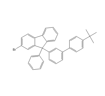 2-溴-9-[4′-(叔丁基)[1,1′-聯苯]-3-基]-9-苯基-9H-芴,2-Bromo-9-[4′-(tert-butyl)[1,1′-biphenyl]-3-yl]-9-phenyl-9H-fluorene