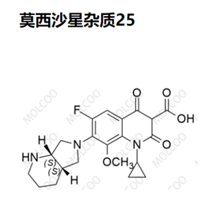 莫西沙星杂质25,1-cyclopropyl-6-fluoro-7-((4aS,7aS)-hexahydro-1H-pyrrolo[3,4-b]pyridin-6(2H)-yl)-8-methoxy-2,4-dioxo-1,2,3,4-tetrahydroquinoline-3-carboxylic acid