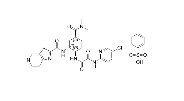 依度沙班杂质RSS 4-甲基苯磺酸酯,N1-(5-chloropyridin-2-yl)-N2-((1R,2S,4S)-4-(dimethylcarbamoyl)-2-(5-methyl-4,5,6,7-tetrahydrothiazolo[5,4-c]pyridine-2-carboxamido)cyclohexyl)oxalamide 4-methylbenzenesulfonate