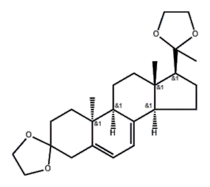 地屈孕酮中间体N-4,10α-Pregna-5,7-diene-3,20-dione, cyclic bis(ethylene acetal) (8CI)