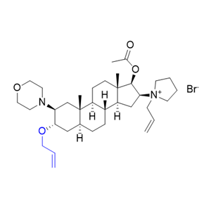 罗库溴铵杂质10,1-((2S,3S,5S,8R,9S,10S,13S,14S,16S,17R)-17-acetoxy-3-(allyloxy)-10,13-dimethyl-2-morpholinohexadecahydro-1H-cyclopenta[a]phenanthren-16-yl)-1-allylpyrrolidin-1-ium bromide