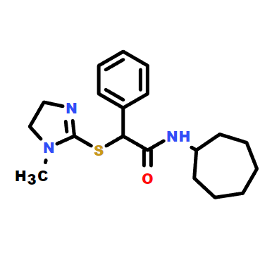 Benzeneacetamide, N-cycloheptyl-α-[(4,5-dihydro-1-methyl-1H-imidazol-2-yl)thio]-,Apostatin-1