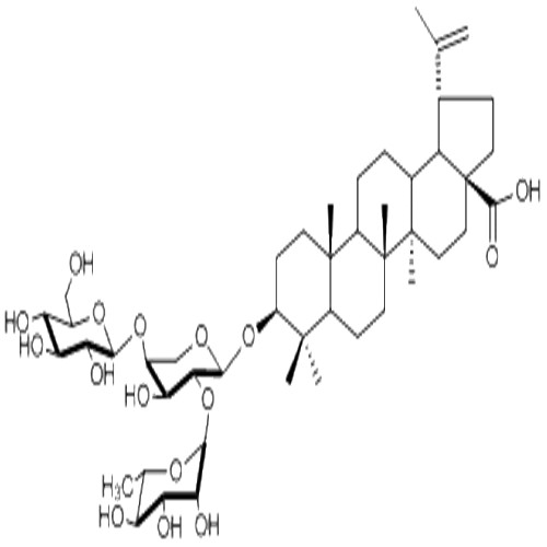 4补充中3,Lup-20(29)-en-28-oic acid, 3-[ D-glucopyranosyl(1→4)[ L-rhamnopyranosyl) (1→2)-L-arabinopyranosyl]oxy], (3,4)-)