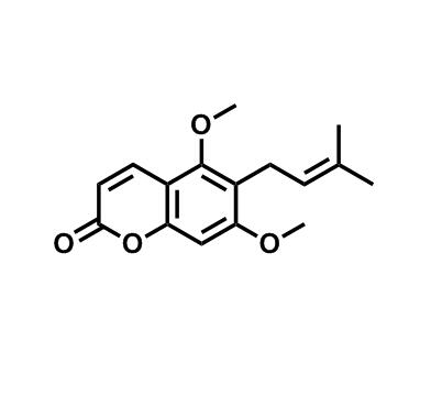 飞龙掌血素,5,7-Dimethoxy-6-(3-methylbut-2-en-1-yl)-2H-chromen-2-one