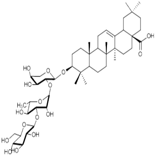 齊墩果酸-3-O-β-D-葡萄糖( 1→3)-α-L-鼠李糖(1→2)-α-L-阿拉伯糖苷,Oleanolic acid 3-O-β-D-glucosyl-( 1→3)-α-L-ramnosyl(1→2)-α-L-arabinoside