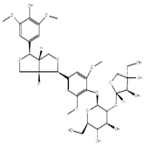 (-)-丁香树脂酚-4-O-β-D-呋喃芹糖基-(1→2)-β-D-吡喃葡萄糖苷,(-)-Syringaresnol-4-O-β-D-apiofuranosyl-(1→2)-β-D-glucopyranoside