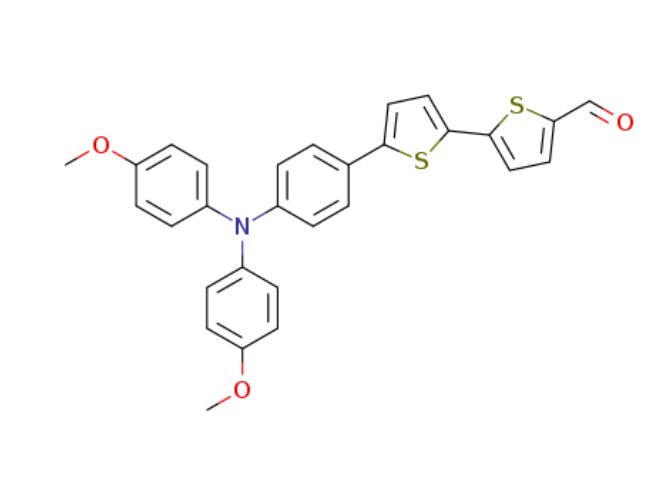 5′-(4-(bis(4-methoxyphenyl)amino)phenyl)-[2,2′-bithiophene]-5-carbaldehyde,5′-(4-(bis(4-methoxyphenyl)amino)phenyl)-[2,2′-bithiophene]-5-carbaldehyde