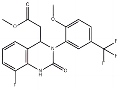 2-(8-氟-3-(2-甲氧基-5-(三氟甲基)苯基)-2-氧代-1,2,3,4-四氢喹唑啉-4-基)乙酸乙酯,4-Quinazolineacetic acid,8-fluoro-1,2,3,4-tetrahydro-3-[2-methoxy-5-(trifluoromethyl)phenyl]-2-oxo-, methyl ester