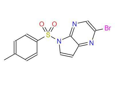 N-甲苯磺酰基-5-溴-4,7-二氮杂吲哚,2-bromo-5-tosyl-5H-pyrrolo[2,3-b]pyrazine